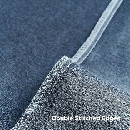 FUTEI Denim Blue Chenille Decorative Throw Pillow Covers 12x20 Inch Set of 2,Soft Cozy Faux Linen Textured Lumbar Pillow Cases,Farmhouse Home Decor for Couch Living Room