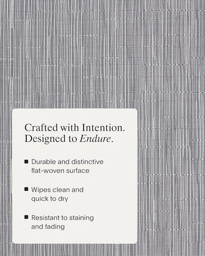Chilewich Bamboo Placemats Set of 4 - Woven Rectangle Placemats - Reusable, Stain-Resistant, Indoor/Outdoor Tabletop Protection - 18.5" x 13.5" - Fog