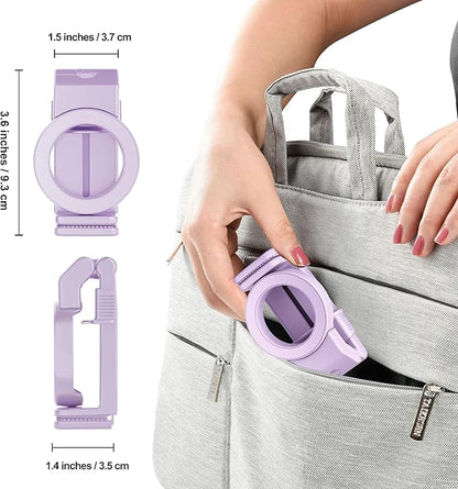 Perilogics Airplane Phone Holder for MagSafe. Universal Phone Mount for Long Flight Airplane Travel Essentials, Cruise Must Haves. Ideal Travel Accessory for Vacation and Content Creators (Lavender)