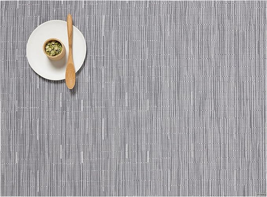 Chilewich Bamboo Placemats Set of 4 - Woven Rectangle Placemats - Reusable, Stain-Resistant, Indoor/Outdoor Tabletop Protection - 18.5" x 13.5" - Fog