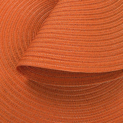SHACOS Round Placemats Set of 4 for Dining Table Autumn Fall Round Braided Place Mats Washable Non Slip Kitchen Table Mats Decor, Bright Orange