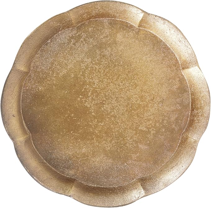 100% Solid Brass Clawfoot Pedestal Candle Dish – Vintage Style Decorative Candle Holder & Jewelry Trinket Tray– Heavyweight Brass Plate for Wax Candles, Rings & Small Accessories (ClawFootTray)