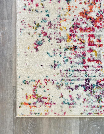 Rugs.com Arlington Collection Rug – 11 Ft Runner Light Multi Medium-Pile Rug Perfect for Hallways, Entryways