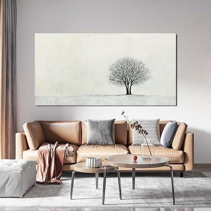 Canvas Wall Art Decor Large Wall Art Pictures for Living Room Canvas Modern Art Wall Decor Black and White Wall Art Decor Minimalist Tree Wall Art Prints Art Work for Home Office Wall Decor 29" X 58"