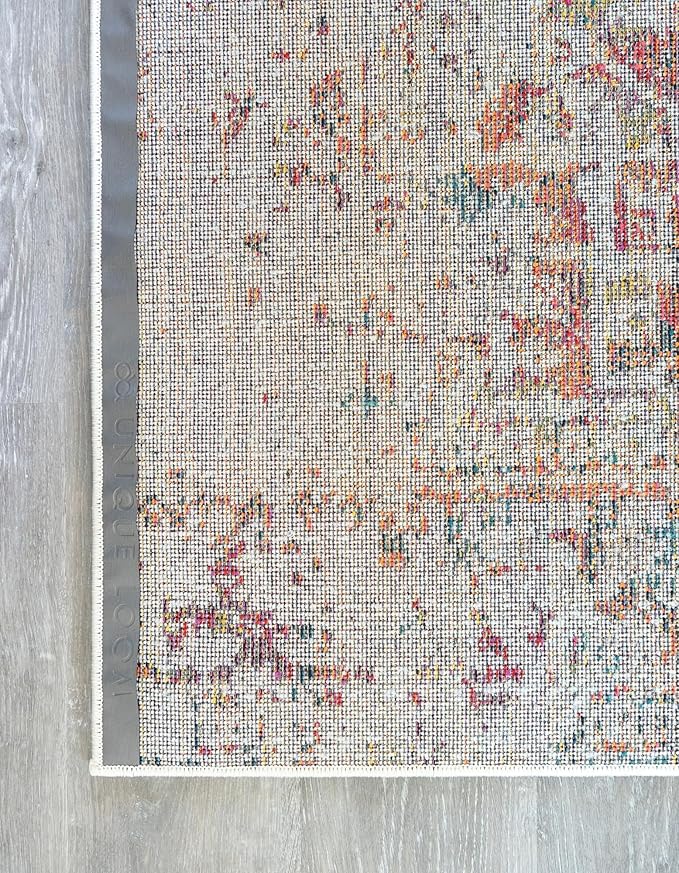 Rugs.com Arlington Collection Rug – 10 Ft Runner Light Multi Medium-Pile Rug Perfect for Hallways, Entryways
