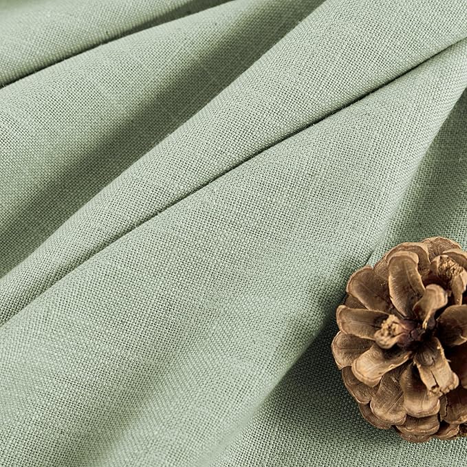 Joydeco Sage Green Curtains 84 Inch Length, Modern Farmhouse Panels for Living Room, Dining Room, Bedroom Aesthetic