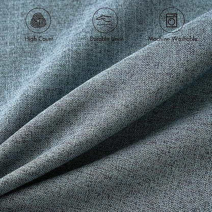 MIULEE Pack of 2 Decorative Linen Burlap Coastal Pillow Covers Farmhouse Accent Pillowcases for Sofa Car Couch Bedroom Living Room Decor 20x20 Inch Dusty Blue