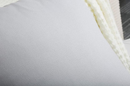 TangDepot Handmade Decorative Solid 100% Cotton Canvas Throw Pillow Covers/Pillow Shams, (14"x14", Gray Stone)