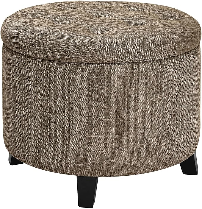 Convenience Concepts Designs4Comfort Storage Ottoman, Sandstone Fabric