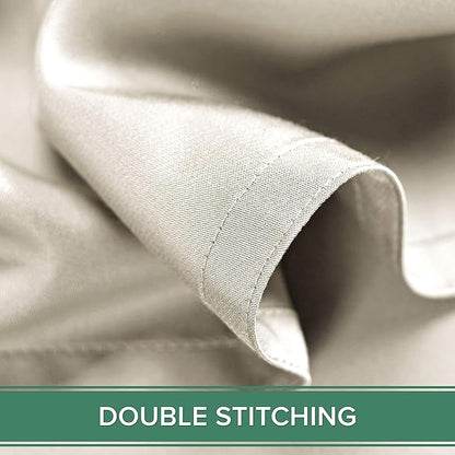 Pure Bamboo California King Sheets, Genuine 100% Organic Viscose Derived from Bamboo Bed Sheet Set, Soft & Cooling, Double Stitching, 2 Year Quality Promise (California King, Ivory)