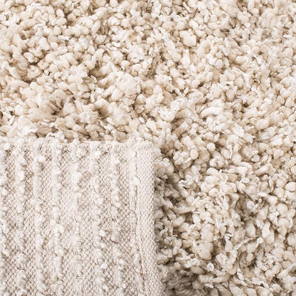 SAFAVIEH Sheep Shag Collection Runner Rug - 2'3" x 8', Ivory, Handmade, 1-inch Thick Ideal for High Traffic Areas in Living Room, Bedroom (SSG212A)