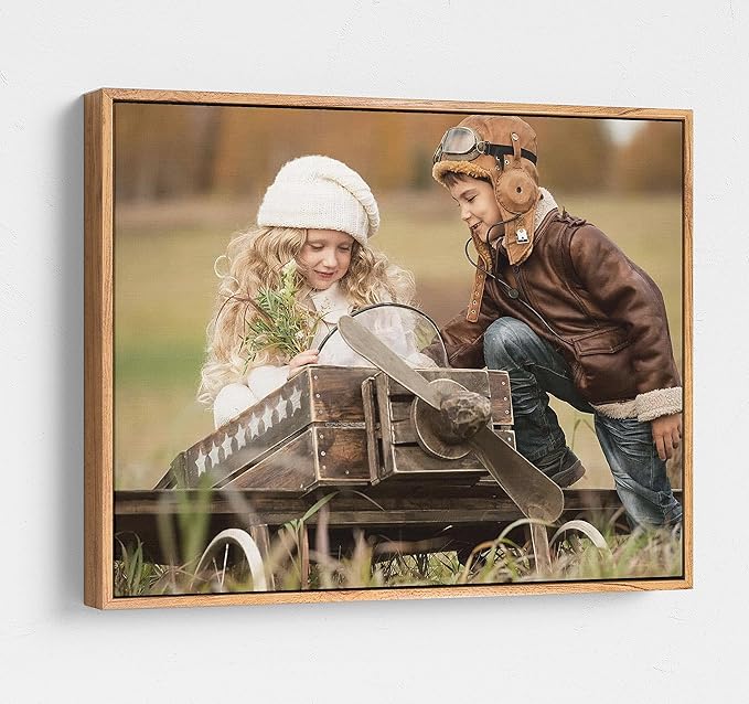 Personalized Custom Canvas Prints: Photo On Canvas (Light Brown, 18X24) Transform Your Photos into Stunning Framed Wall Art Digitally Printed Photo To Canvas Ideal for Home Decor, Gifts Keepsakes.Made in Texas, USA