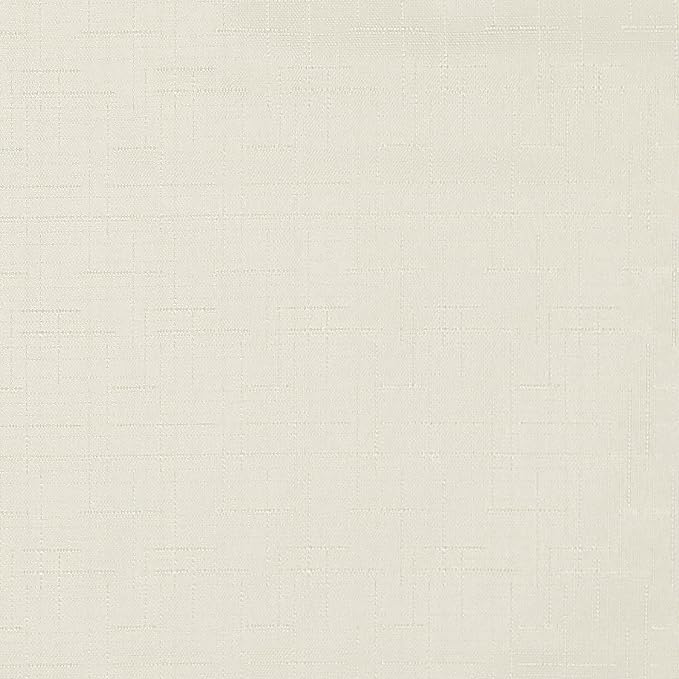 Eclipse Kendall Solid Textured Blackout Thermal Insulated Lining Grommet Window Curtain for Bedroom (1 Panel), 42 in x 54 in, Ivory