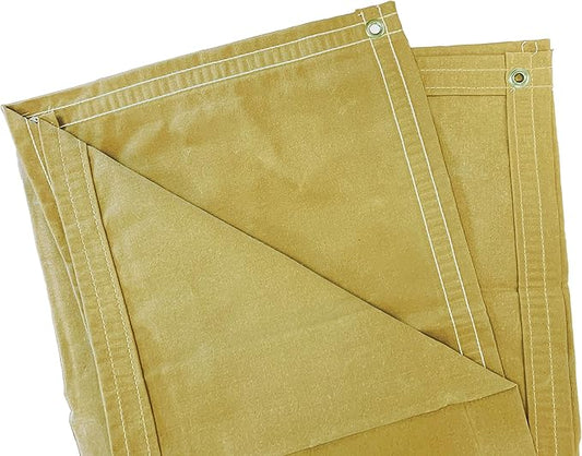 6 Ft. x 6 Ft. Tan/Gold 10 Oz. Canvas Tarp