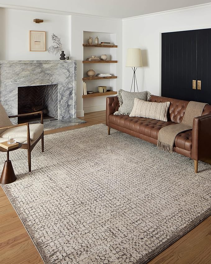 Loloi Darby Collection DAR-04 Ivory/Stone 2'-7" x 8'-0" Runner Rug