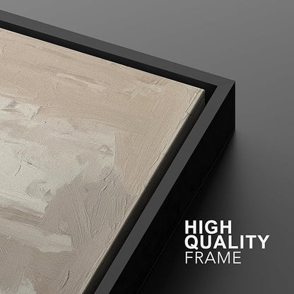 MUDECOR Framed Wall Art Print Set Neutral Abstract Modern Minimalist in Beige and Cream Tones Illustrations Modern Art Boho Decorative Colorful Chic for Living Room, Bedroom, Office - 16"x24"x3 Black
