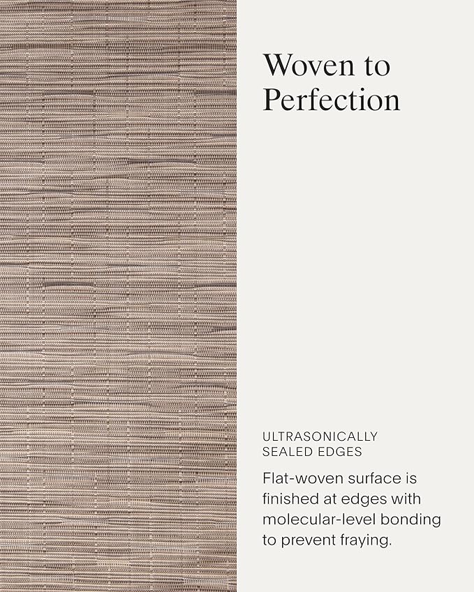 Chilewich Bamboo Placemats Set of 4 - Woven Rectangle Placemats - Reusable, Stain-Resistant, Indoor/Outdoor Tabletop Protection - 18.5" x 13.5" - Dune