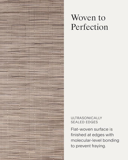 Chilewich Bamboo Placemats Set of 4 - Woven Rectangle Placemats - Reusable, Stain-Resistant, Indoor/Outdoor Tabletop Protection - 18.5" x 13.5" - Dune