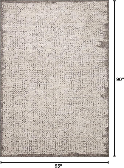 Loloi Darby Collection DAR-04 Ivory/Stone 5'-3" x 7'-6" Area Rug