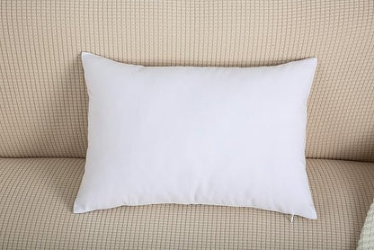 TangDepot Handmade Decorative Solid 100% Cotton Canvas Throw Pillow Covers/Pillow Shams, (12" x18" , White, 1 Count (Pack of 1))