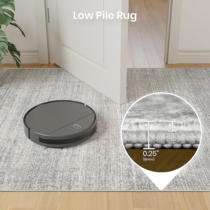 Valenrug Washable Rugs 2x12 - Stain Resistant 2x12 Area Rugs for Living Room, Non Slip Backing Large Area Rugs for Bedroom, Folable Machine Washable Area Rug (2'x12', Grey)