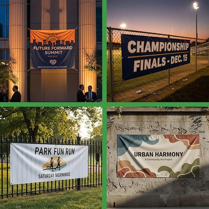 Custom Large Banner by BCB Print | Personalized Polyester Wall Hanging Banner for Outdoor Use | Add Your Image, Text, or Logo for Business, Birthdays, Graduations & Events | Made in USA | HD Print.