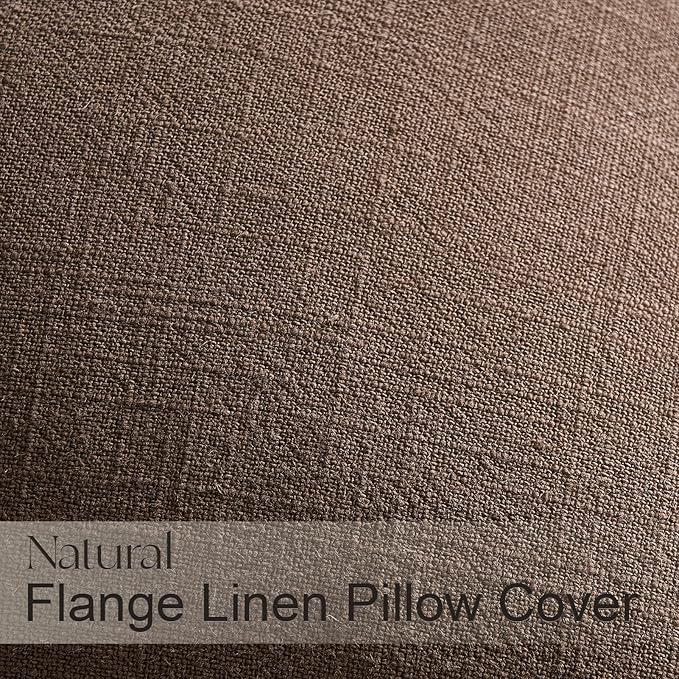 Pack of 4,Decorative Linen Soild Throw Pillow Covers Soft Accent Cushion Case Boho Farmhouse Neutral Pillowcase for Couch Sofa Bedroom Living Room Home Decor 20 x 20 Inch Reddish Brown