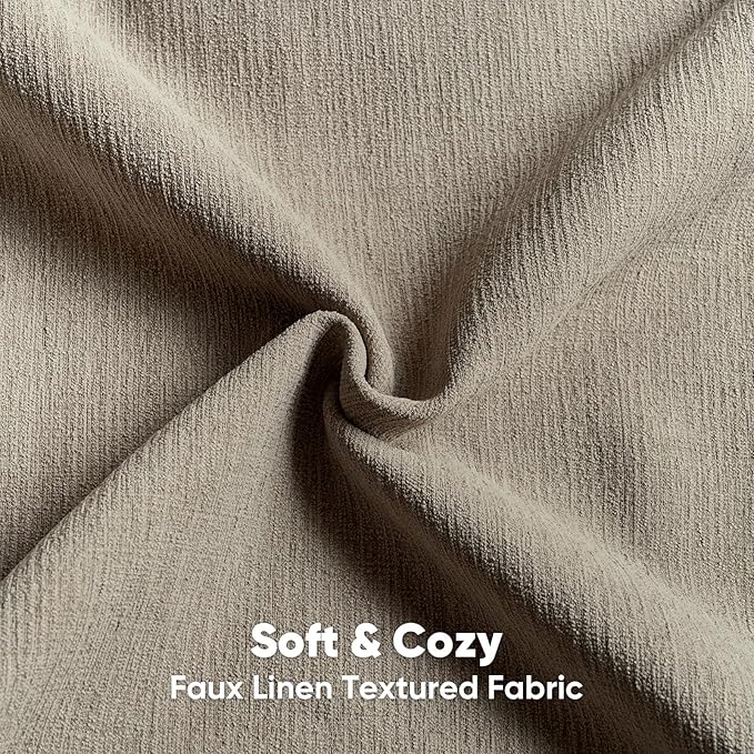 FUTEI Coffee Chenille Decorative Throw Pillow Covers 20x20 Inch Set of 2,Soft Cozy Faux Linen Textured Cushion Case,Farmhouse Home Decor for Couch Living Room