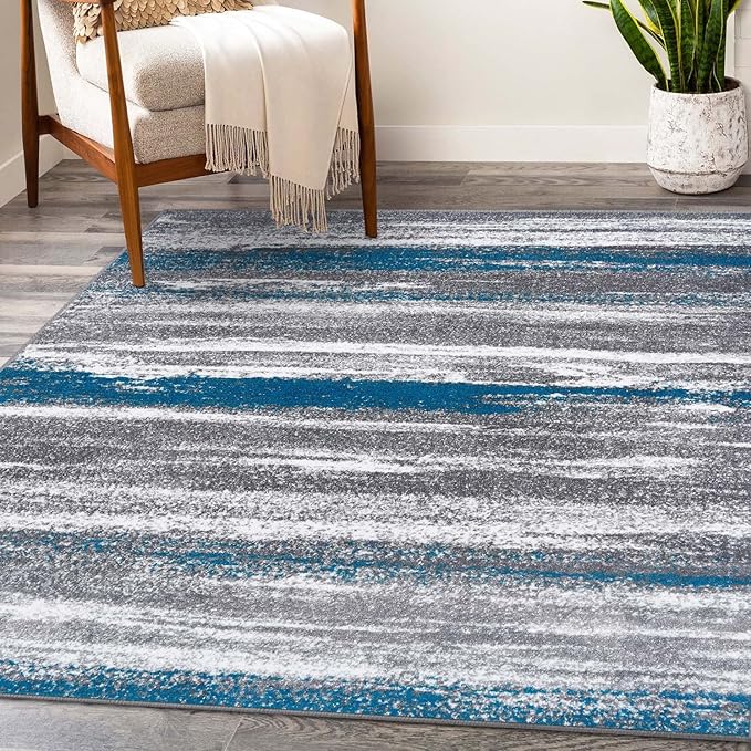 LUXE WEAVERS Modern Abstract Turquoise 6x9 Area Rug