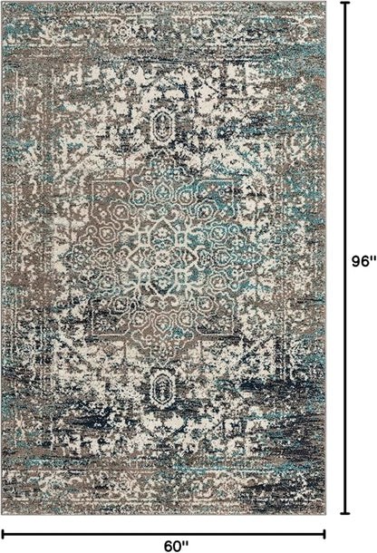 Rugs.com Arlington Collection Rug – 5' x 8' Grey Medium-Pile Rug Perfect for Living Rooms, Large Dining Rooms, Open Floorplans