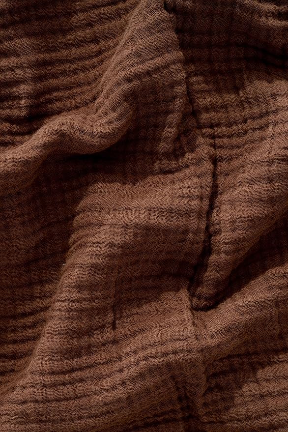 Muslin Blanket - Pure 100% Turkish Cotton Airy Soft Light Versatile Gauze Throw Blanket for Bed, Couch, Sofa (Dark Brown, Twin XL Size (71" x 95" inch))