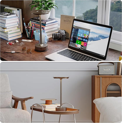1 Pack Rechargeable Table Lamps Cordless, Portable 5000mAh Outdoor Table Light, 3 Color Stepless Dimming LED Table Lamp with Memory Function, for Home/Dinner/Patio/Restaurant.(Light Cafe)