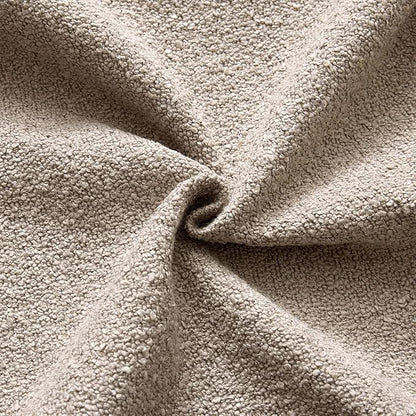 ANRODUO Pack of 2 Textured Boucle Throw Pillow Covers Soft Light Taupe Euro Decorative Accent Solid Pillow Cases Cozy Modern Couch Cushion Case for Sofa Bedroom Living Room Home Decor, 26 x 26 Inch