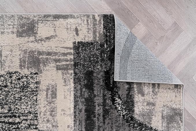 Rugshop Contemporary Circle Design Runner Rug, Non-Shedding Carpet for Hallway, Kitchen, or Entryway, Cream, 2' x 7'2"