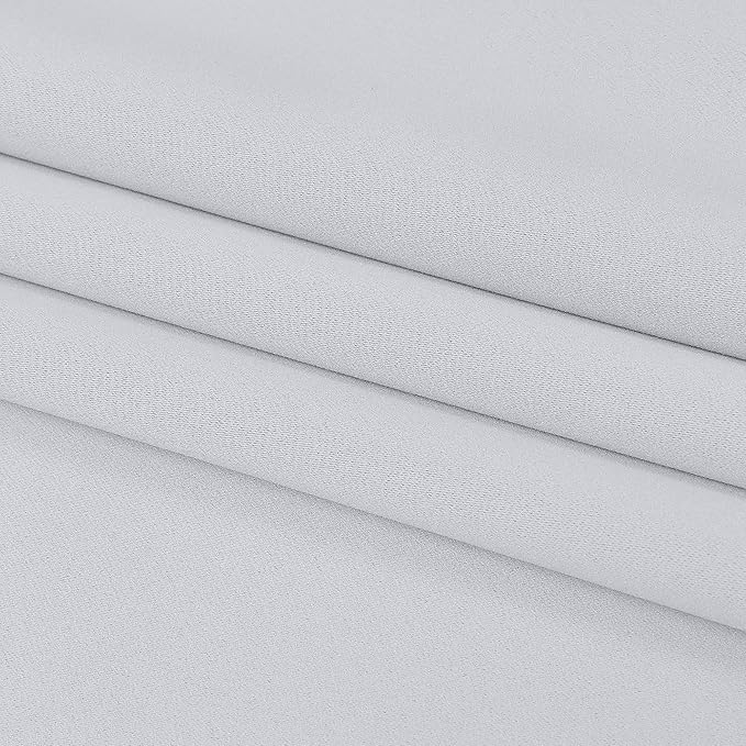DUALIFE Greyish White Bedroom Curtains with Grommet 72 Inch Length White Curtains Panels for Kids Bedroom Thermal Insulated Room Darkening Window Drapes for Living Room 52x72 Inches Long,2 Panels