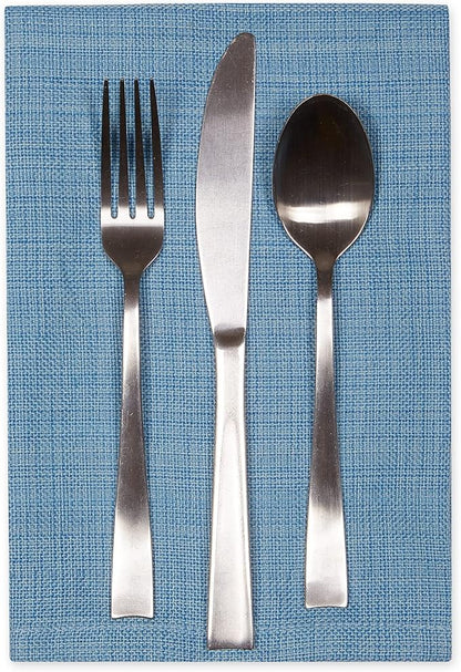 DII Variegated Tabletop Collection, Napkin Set, 20x20, Light Blue, 6 Piece