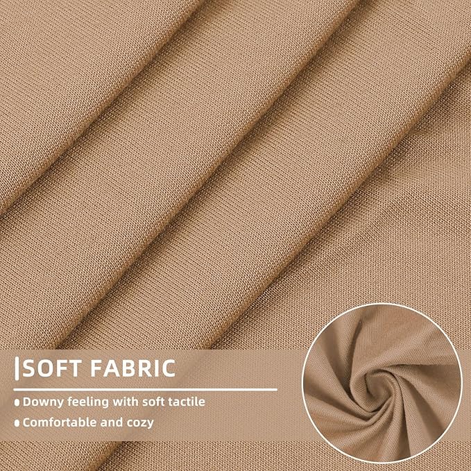 hyha Waterproof Couch Cushion Covers, Stretch Sofa Couch Seat Slipcover for Dog Washable, Non-Slip Waterproof Outdoor Cushion Covers for Patio Furniture Replacement (2 Pieces, Camel)