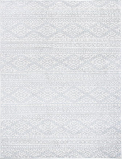 SAFAVIEH Area Rug 10x13 - Tulum Collection - Large - Light Grey & Ivory, Moroccan Boho Tribal Design, Non-Shedding & Easy to Clean, Ideal for Living Room, Bedroom, Dining Space (TUL272F)