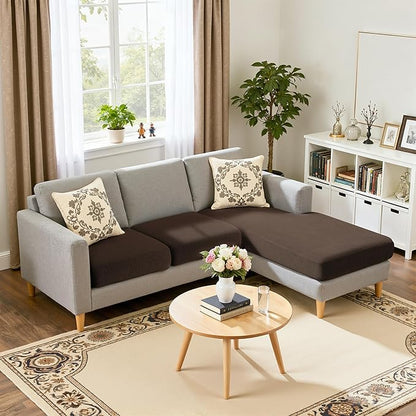 Hokway Chaise Cover Set Individual Couch Cushion Slipcovers Reversible Cushion Protector for L-Shape Sofa