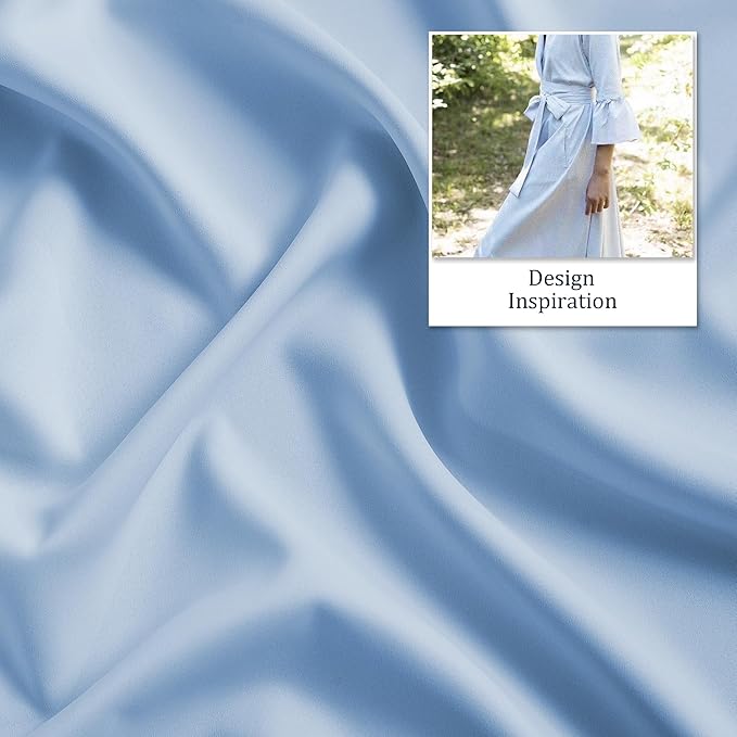 DUALIFE Sky Blue Blackout Curtain Panels/Drapes for Living Room 96 Inch Length Solid Energy Efficient Room Darkening Bedroom Curtains Thermal Insulated Grommet Top 52x96 Inches Cerulean 2 Panels
