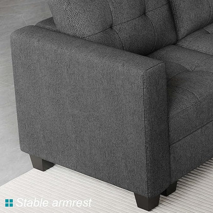 Belffin Armrest Module for Modular Sectional Sofa Couch Side Armrest for Sectional Modular Sofa Fabric Dark Grey