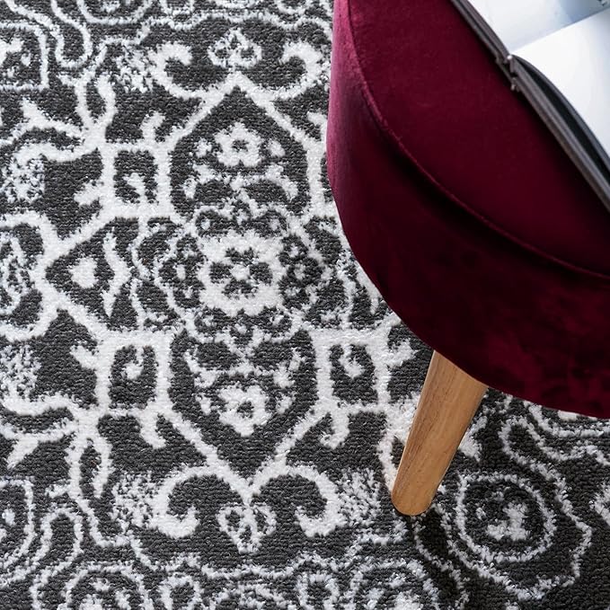 Rugs.com Arlington Collection Rug – 5' x 8' Dark Grey Medium-Pile Rug Perfect for Living Rooms, Large Dining Rooms, Open Floorplans