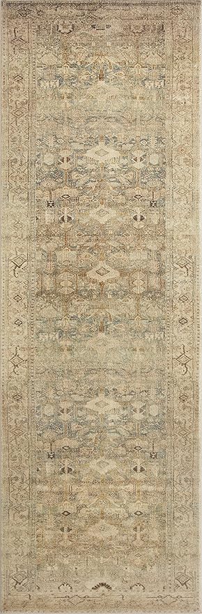 Loloi Margot Collection MAT-04 Antique/Sage 2'-6" x 7'-6" Runner Rug feat. CloudPile, No-Shed Easy Clean Large Patterned Area Rug for Living Room, Bedroom, Dining Area