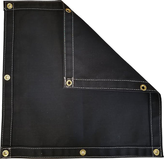 Black Workhorse Polyester Canvas Tarp 8 Ft. x 18 Ft. - 14.5 Oz.