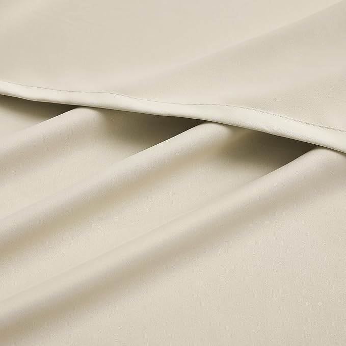 DUALIFE Cream Beige Curtains 96 Inch Length Blackout Window Drapes for Bedroom Thermal Insulated Room Darkening Curtains 2 Panels for Living Room,Grommet Top 52x96 Inches Long Buttercream