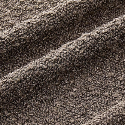 Mixhug Decorative Boucle Throw Pillow Covers, Chocolate Brown, 18 x 18 Inches, Pack of 2 - Textured Boho Pillow Covers for Couch and Bed