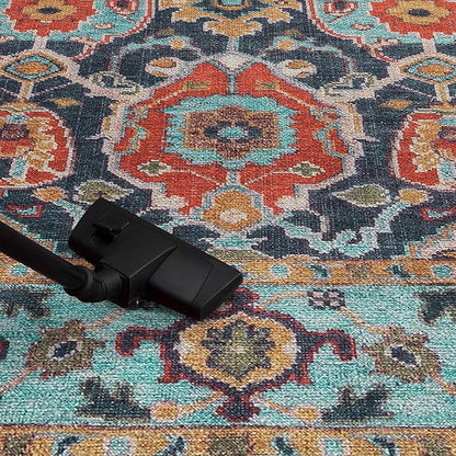 Keen Home Design 8x10 Rug - Machine Washable Area Rug with Non-Slip Backing, Ideal for Living Room, Dining Room, Bedroom - Vintage, Easy Clean, Durable, Low Pile Rug - (8' x 10')