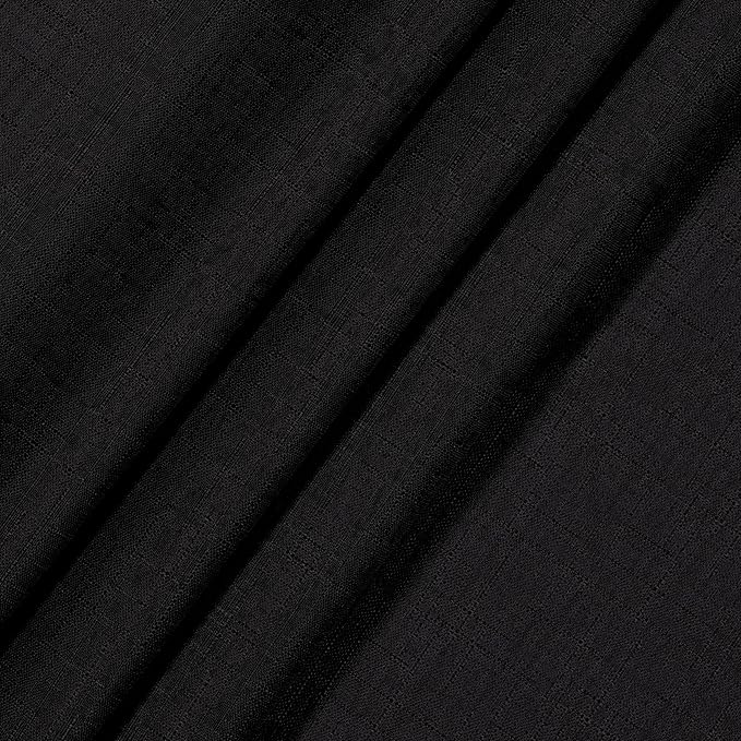 ECLIPSE Kendall Modern Blackout Thermal Rod Pocket Window Curtain for Bedroom or Living Room (1 Panel), 42 in x 84 in, Black