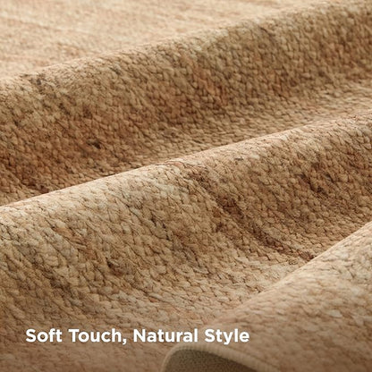 Bedsure 3x5 Printed Jute Rug for Living Room, Machine Washable Rugs, Jute-Look Rug, Non-Slip Backing, Non-Shedding