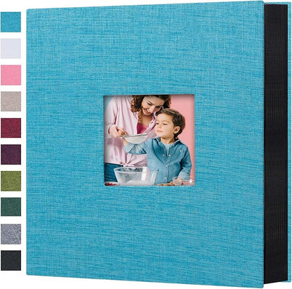 Mublalbum Photo Album 4x6 600 Photos Linen Cover Large Picture Book Holds Horizontal and Vertical Pockets for Wedding Family Anniversary and Baby (Blue)